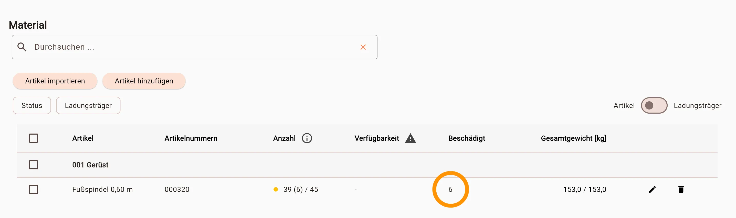 Webapp List View