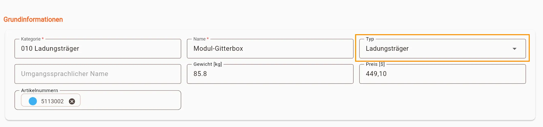 Verpackungseinheit in der Artikelbearbeitung